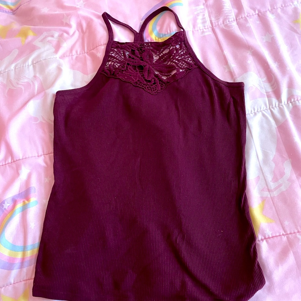 Burgundy shirt